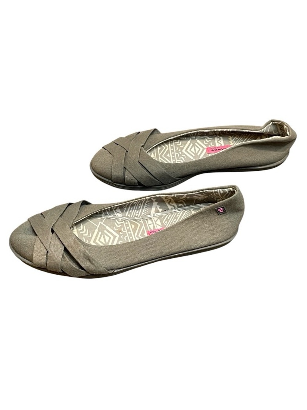 Rock & Candy Women's Magic Gladiator Slip-on Grey Ballet Flat - Picture 6 of 9